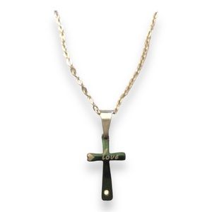 Stainless steel cross and chain